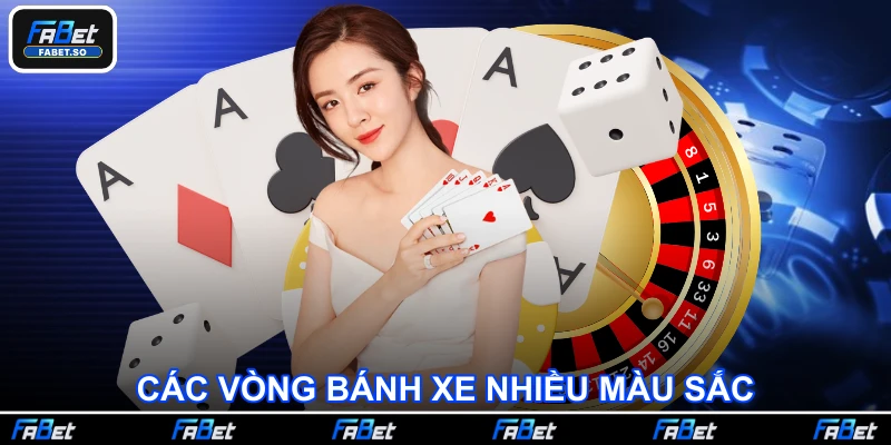 Các vòng bánh xe nhiều màu sắc