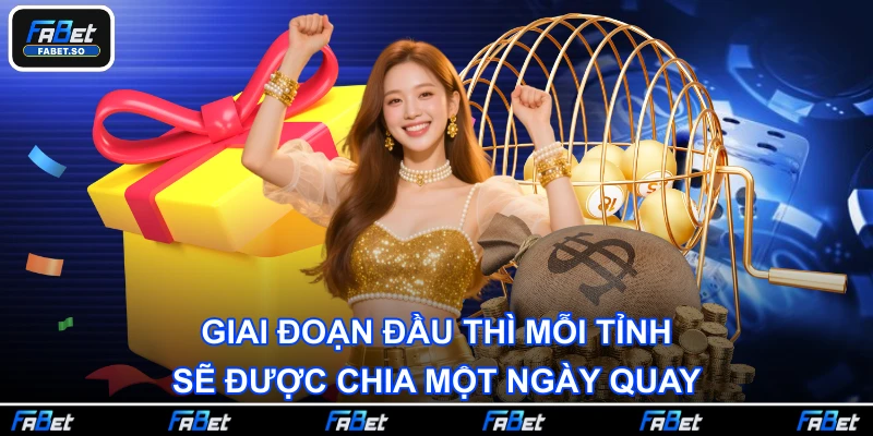 Giai đoạn đầu thì mỗi tỉnh sẽ được chia một ngày quay
