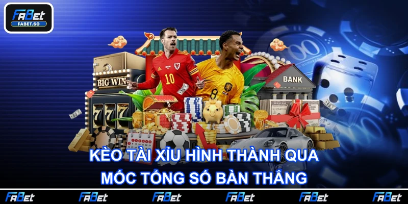 Kèo tài xỉu hình thành qua mốc tổng số bàn thắng